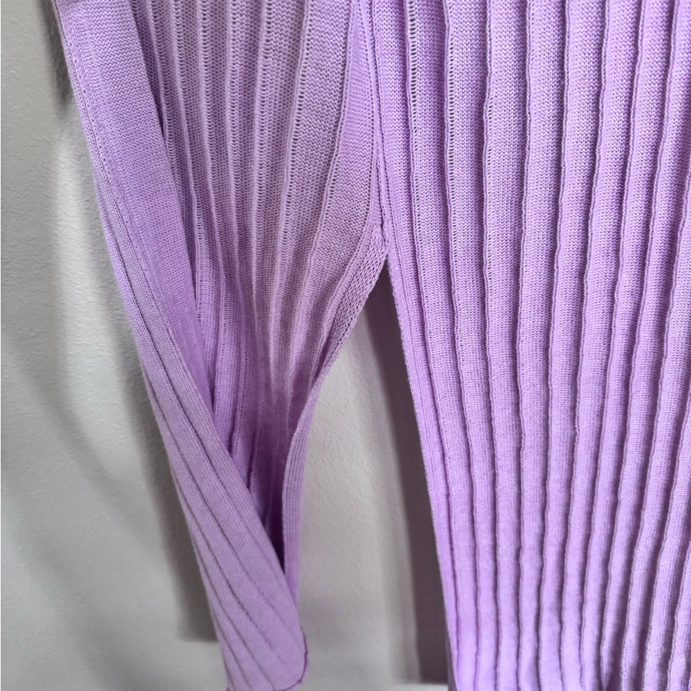Free People Lavender Ribbed Open Cardigan - Picture 3 of 4